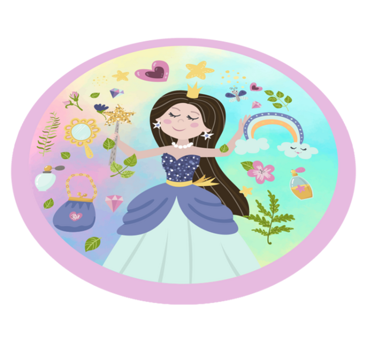 Tapis vinyle pour enfants princesse de conte de fées - TenStickers