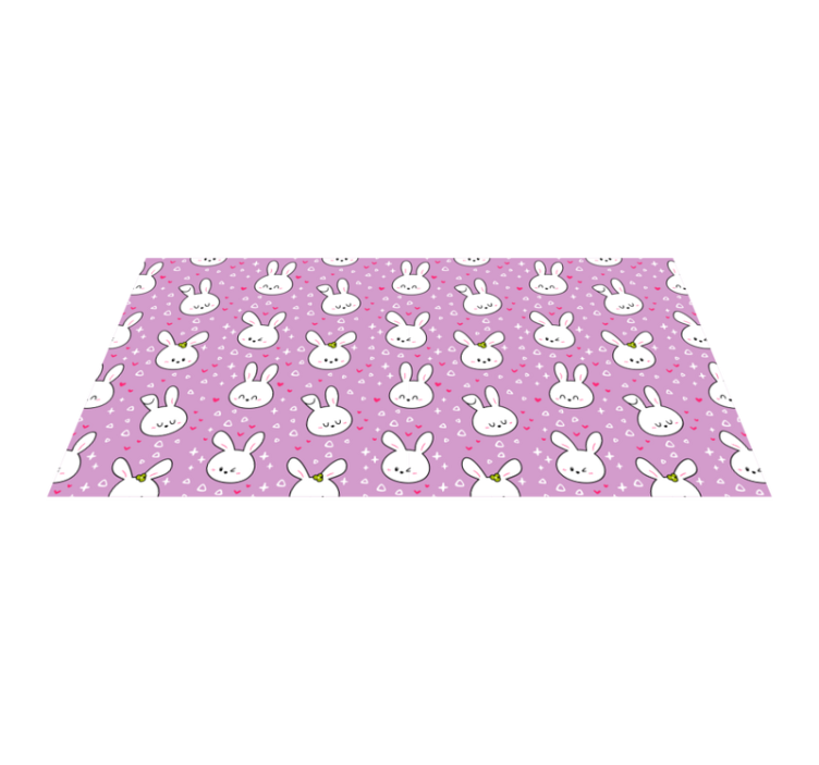 Tapis vinyle bébé modèles de lapin - TenStickers