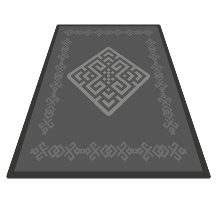 Tapis vinyle gris motif géométrique complexe - TenStickers