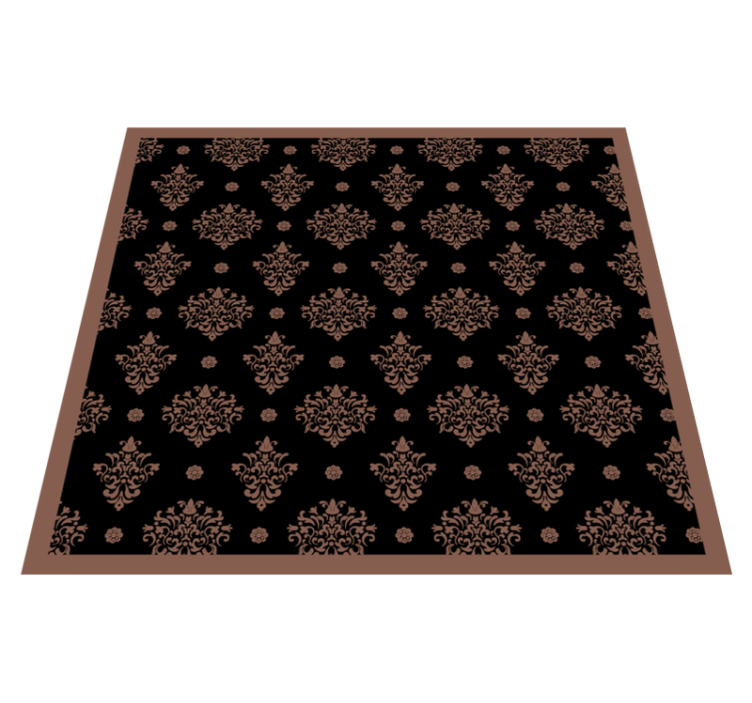 Tapis vinyle plantes ornemental floral - TenStickers