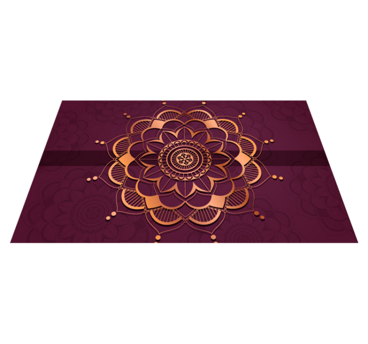 Tapis vinyle mandala décoration de sol mandala - TenStickers