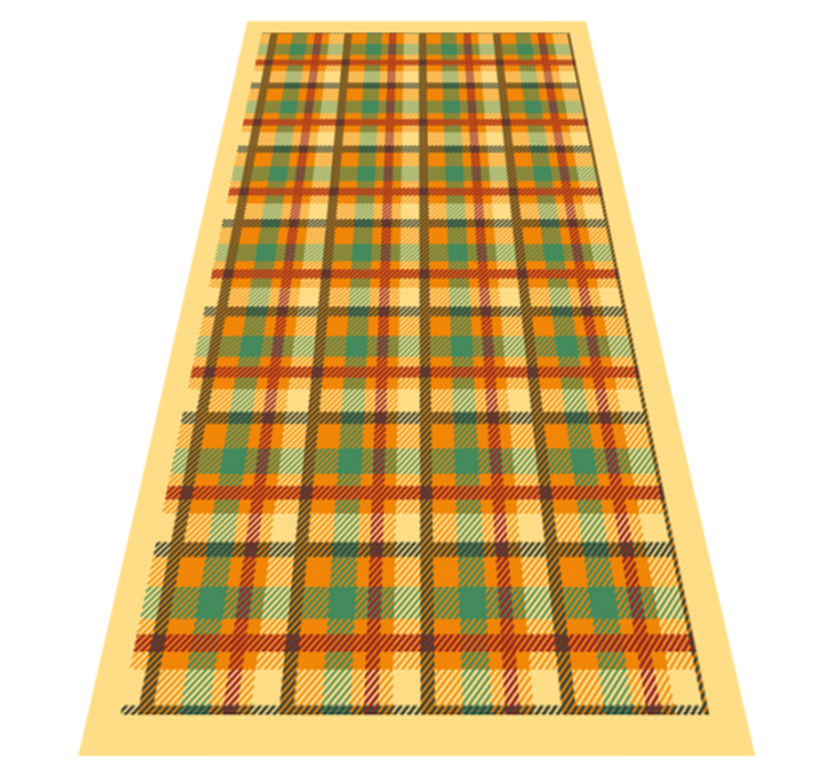Tapis vinyle rayures motif à carreaux tartan - TenStickers
