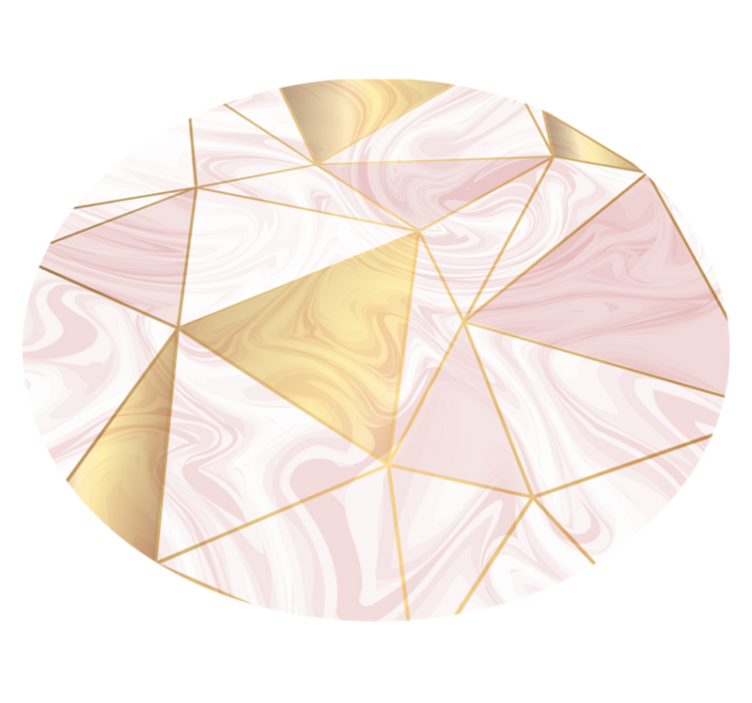 Tapis vinyle géométrique composition marbre géométrique - TenStickers