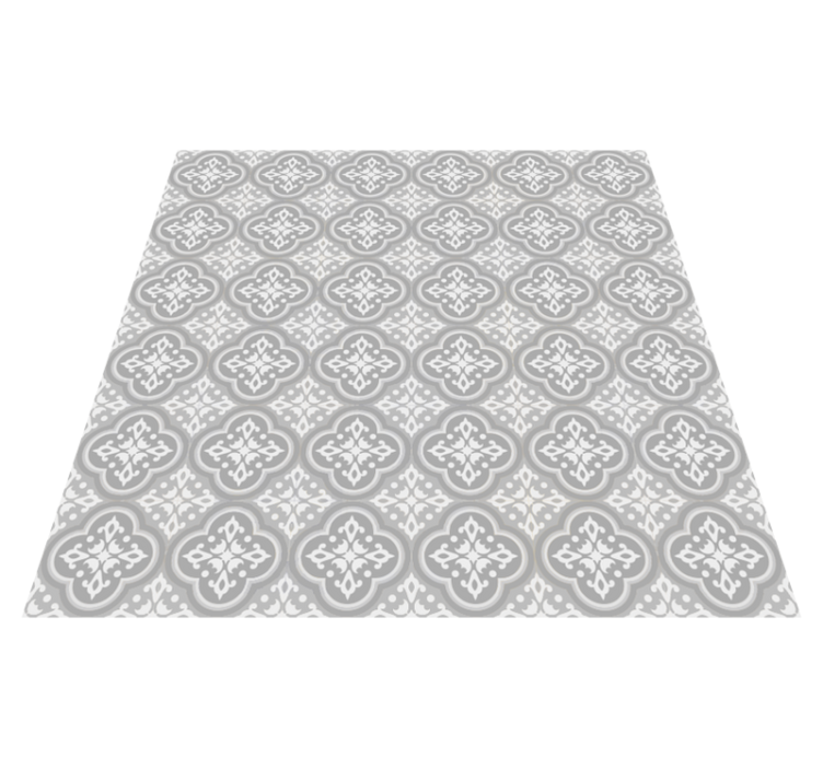 Tapis lino cuisine carreaux de ciment portugais gris - TenStickers