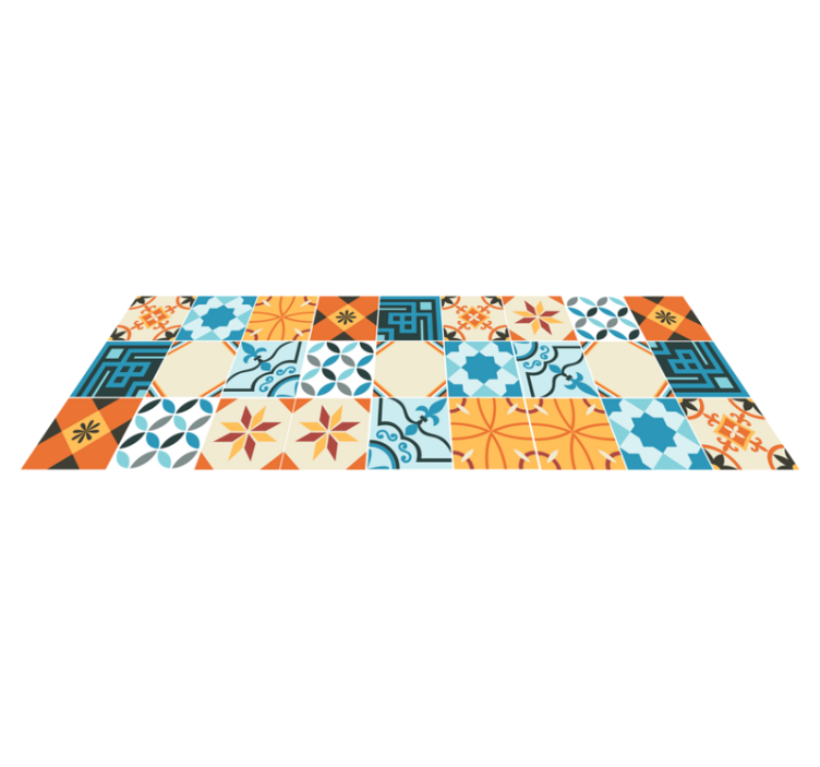 Tapis vinyle carreaux de ciment motifs décoratifs - TenStickers
