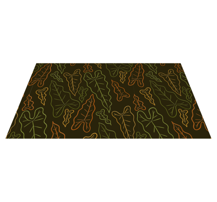 Tapis vinyle plantes contours feuillus - TenStickers