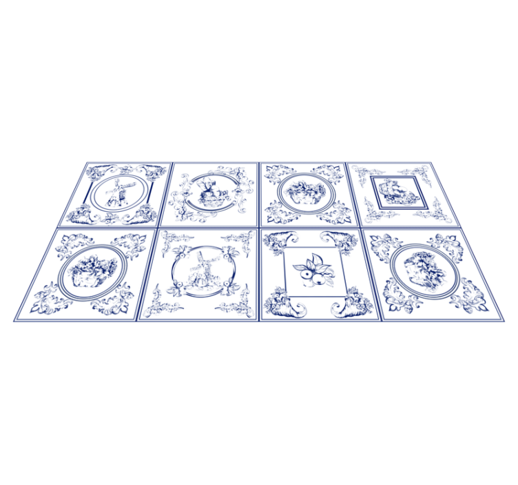 Tapis vinyle carreaux de ciment l'élégance de la porcelaine - TenStickers