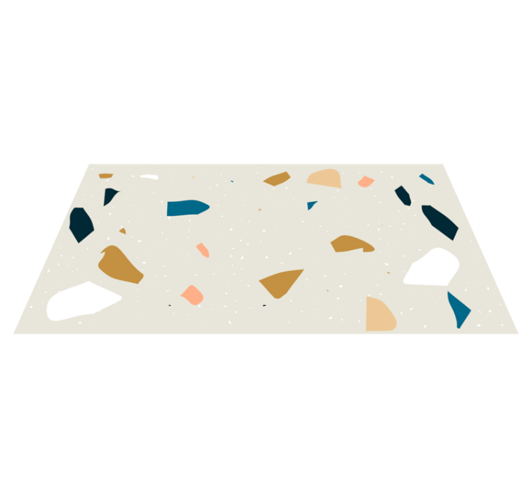 Tapis vinyle géométrique éclaboussure de terrazzo - TenStickers