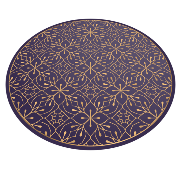 Tapis vinyle mandala Élégance florale - TenStickers