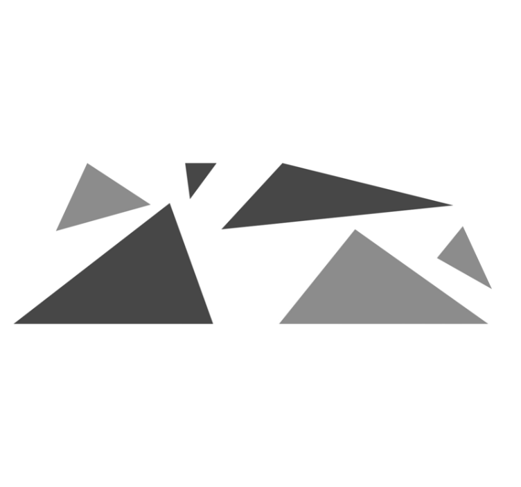 Tapis vinyle géométrique contraste de formes géométriques - TenStickers