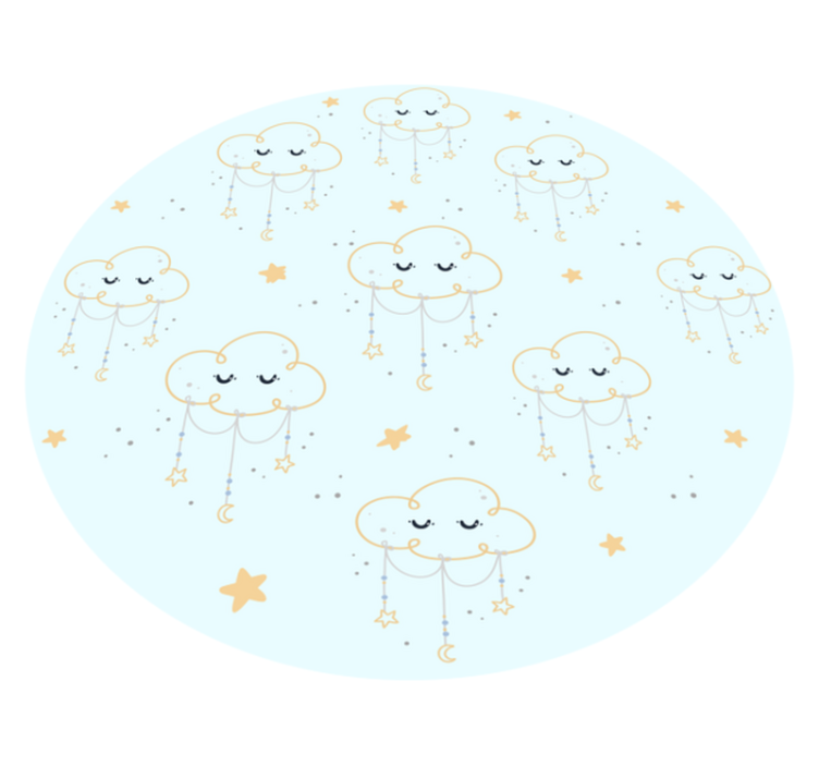 tapis vinyle pour enfants vinylee de nuage endormi - TenStickers