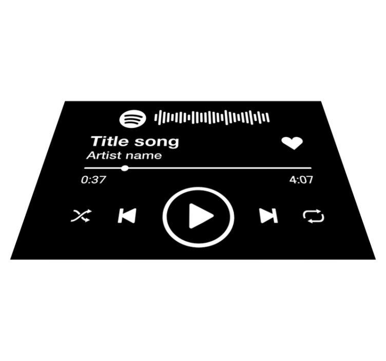 Tapis vinyle personnalisé interface musicale personnalisée - TenStickers