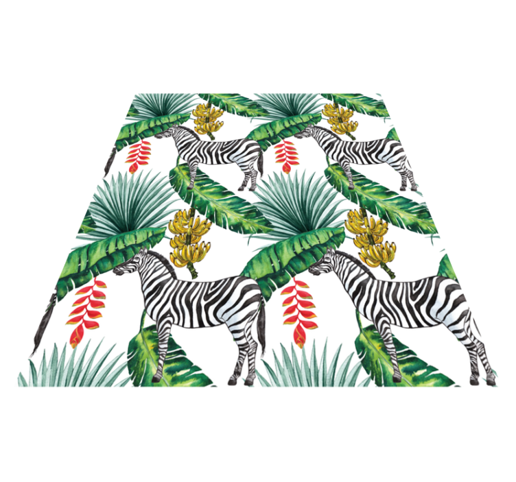 Tapis vinyle animal zèbre tropical - TenStickers