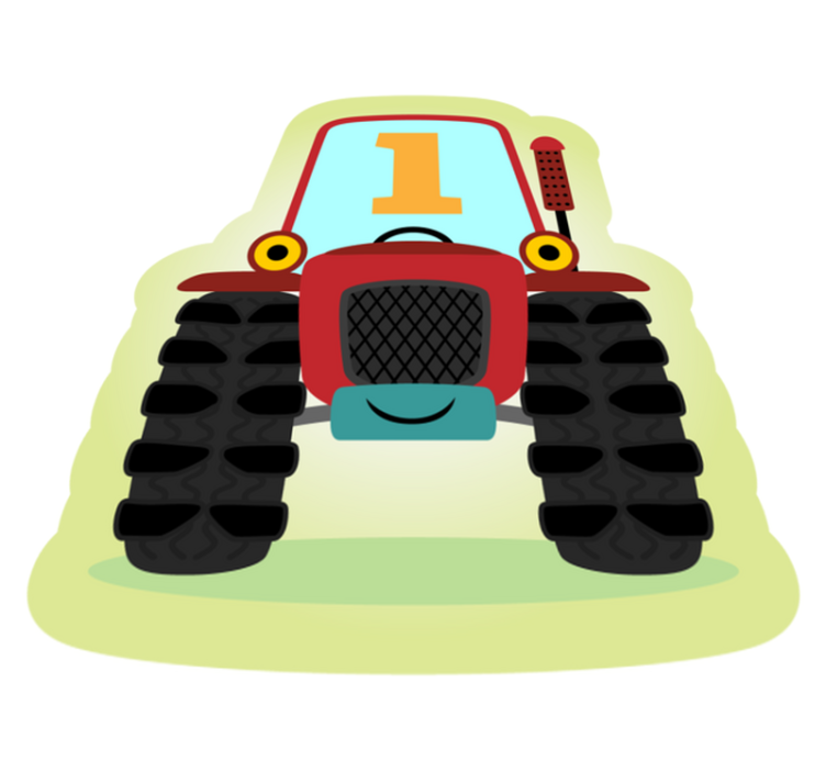 Tapis vinyle pour enfants tracteur n ° 1 - TenStickers