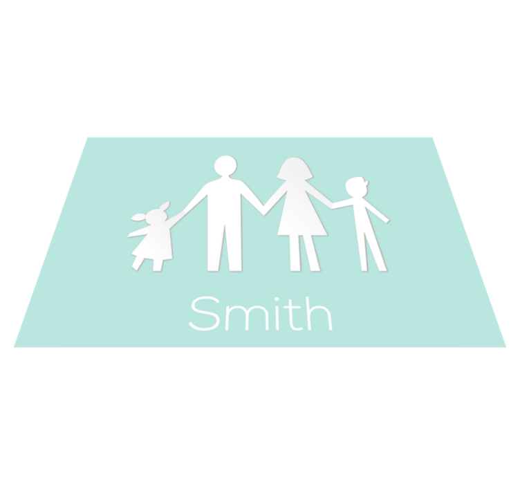 Tapis vinyle personnalisé famille personnalisable - TenStickers