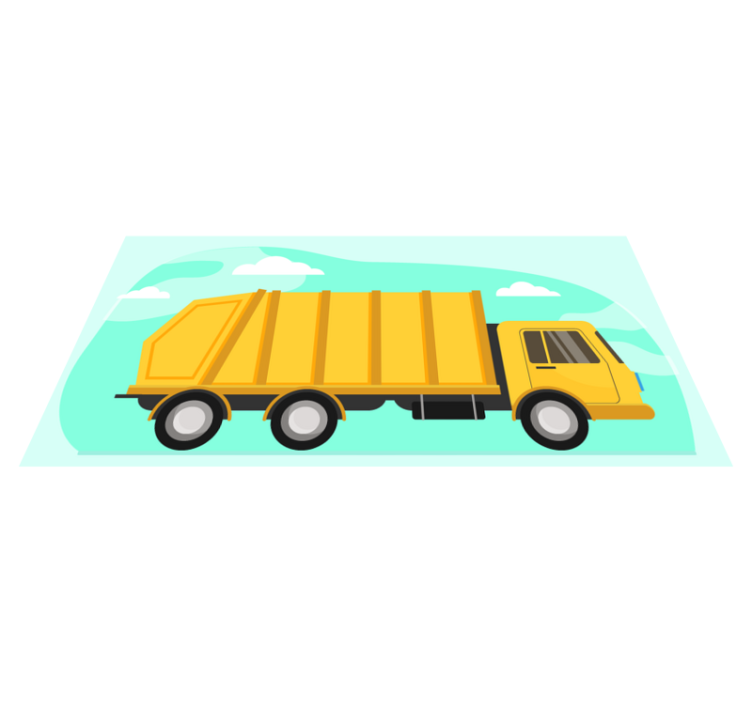 Tapis vinyle autres tapis camion benne cartoon - TenStickers