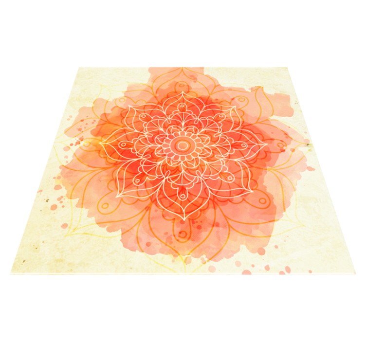 Tapis vinyle mandala fleur de mandala - TenStickers