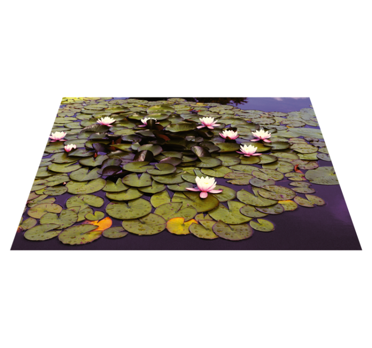 Tapis vinyle plantes beauté de l'étang aux nénuphars - TenStickers