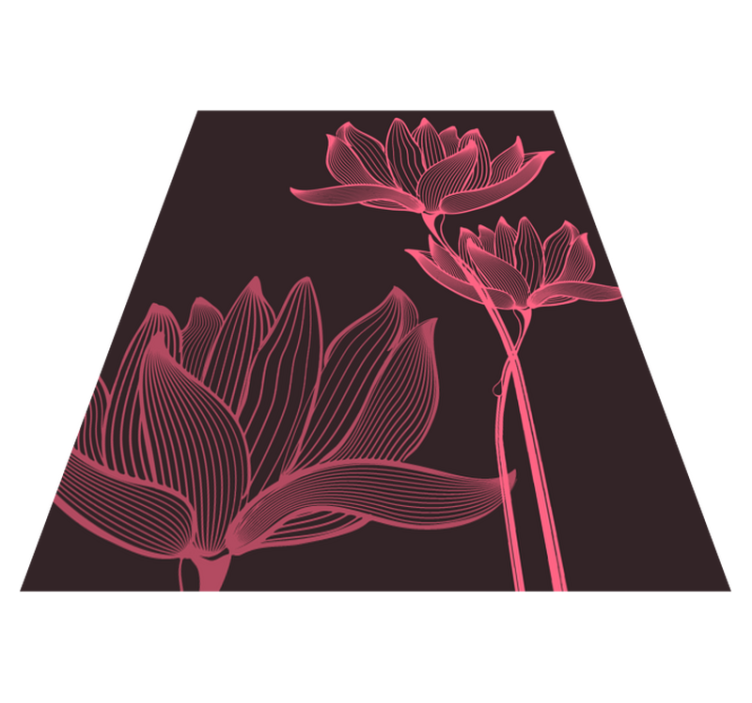 Tapis vinyle plantes contraste floral - TenStickers