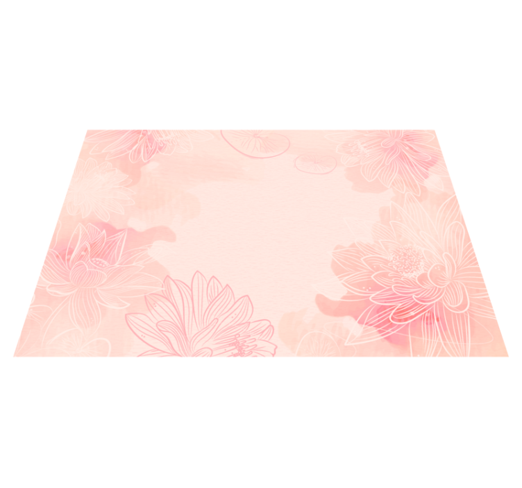 Tapis vinyle plantes tranquillité florale - TenStickers