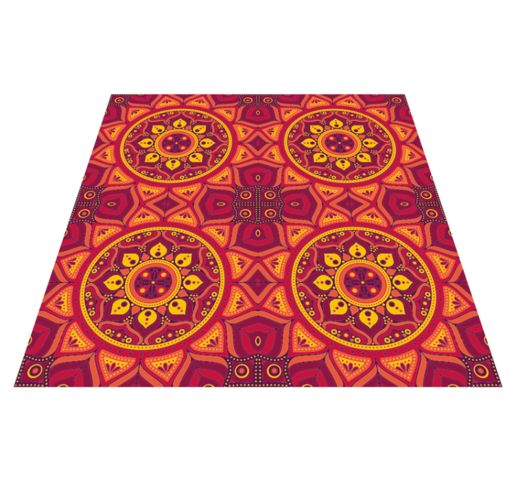 Tapis vinyle mandala symétrie inspirée du mandala - TenStickers