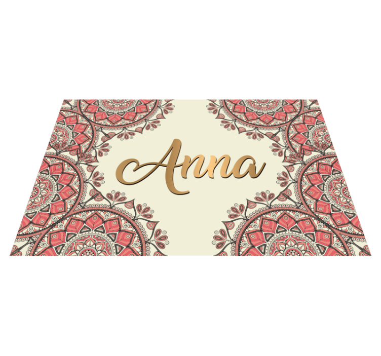 Tapis vinyle personnalisé mandala sur mesure - TenStickers