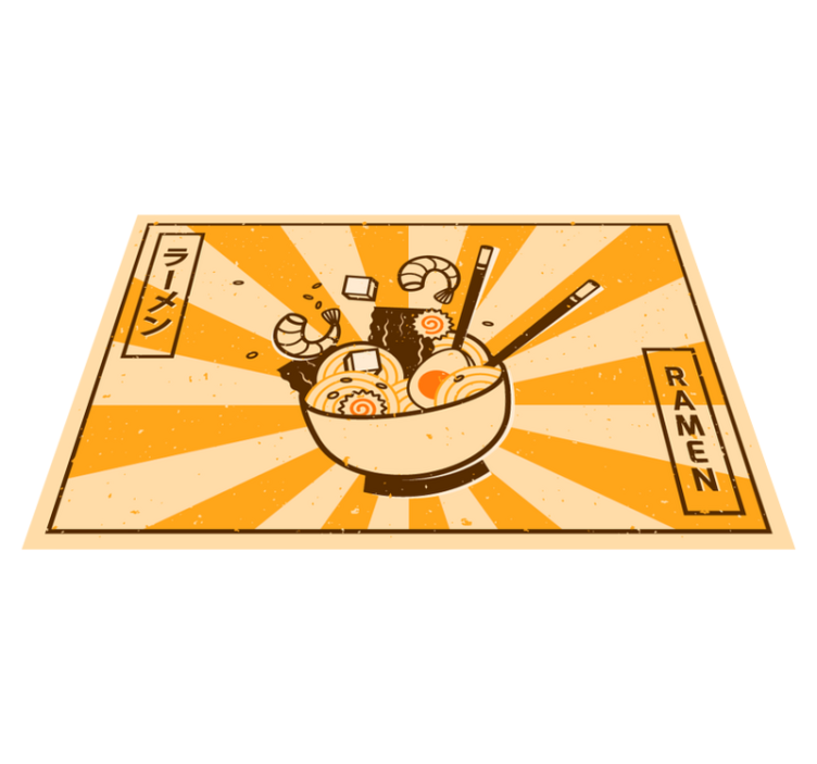 Tapis vinyle cuisine illustration de ramen - TenStickers