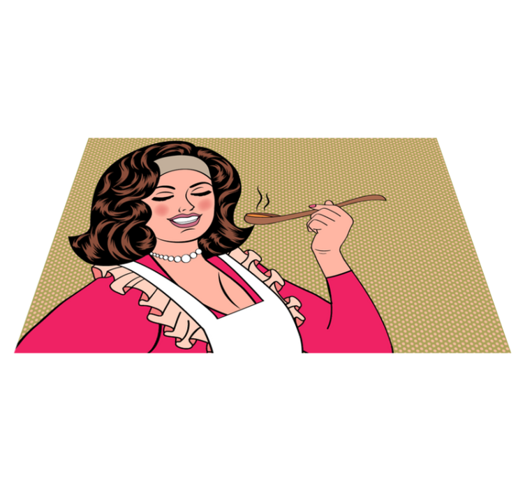 Tapis vinyle cuisine personnage de bande dessinée culinaire - TenStickers