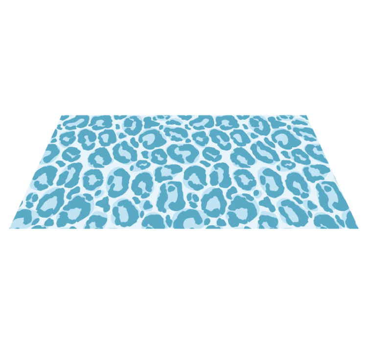 Tapis vinyle motif animal taches de girafe bleues - TenStickers