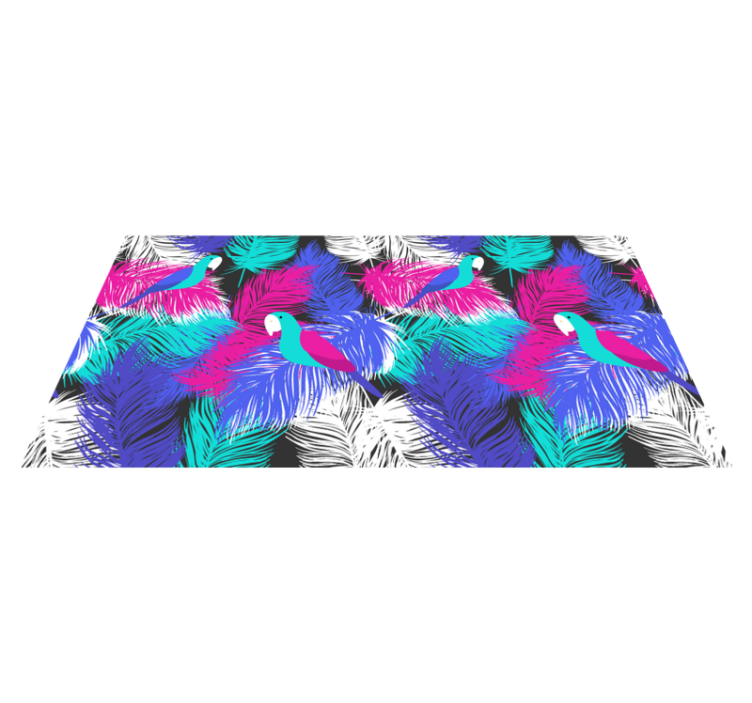 Tapis vinyle animal toucan tropical - TenStickers