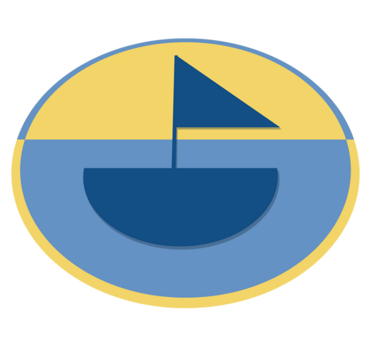 Tapis vinyle géométrique Élément géométrique de voilier - TenStickers