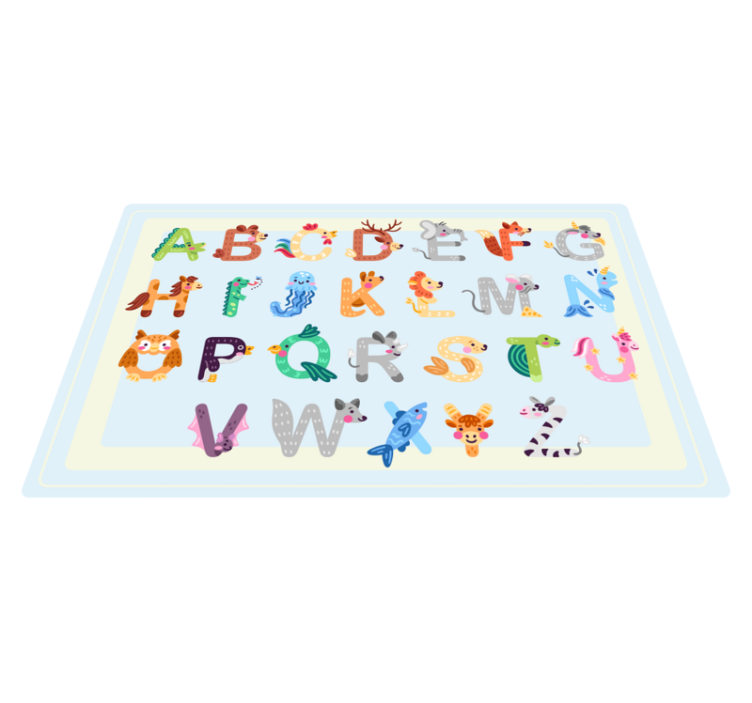 Tapis vinyle alphabet créatures alphabétiques - TenStickers