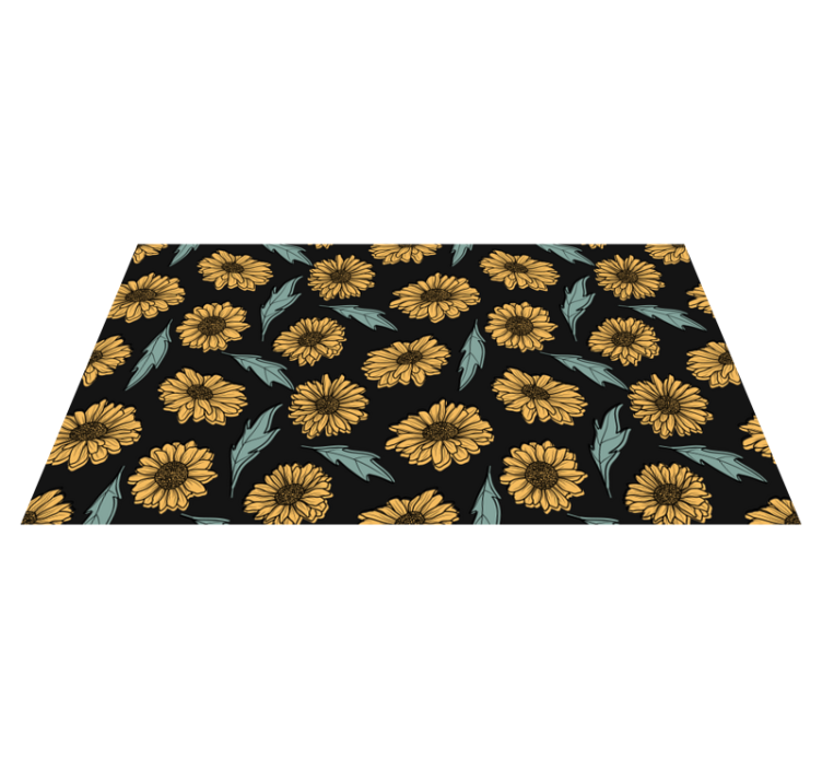 Tapis vinyle plantes élégance de floraison de tournesol - TenStickers
