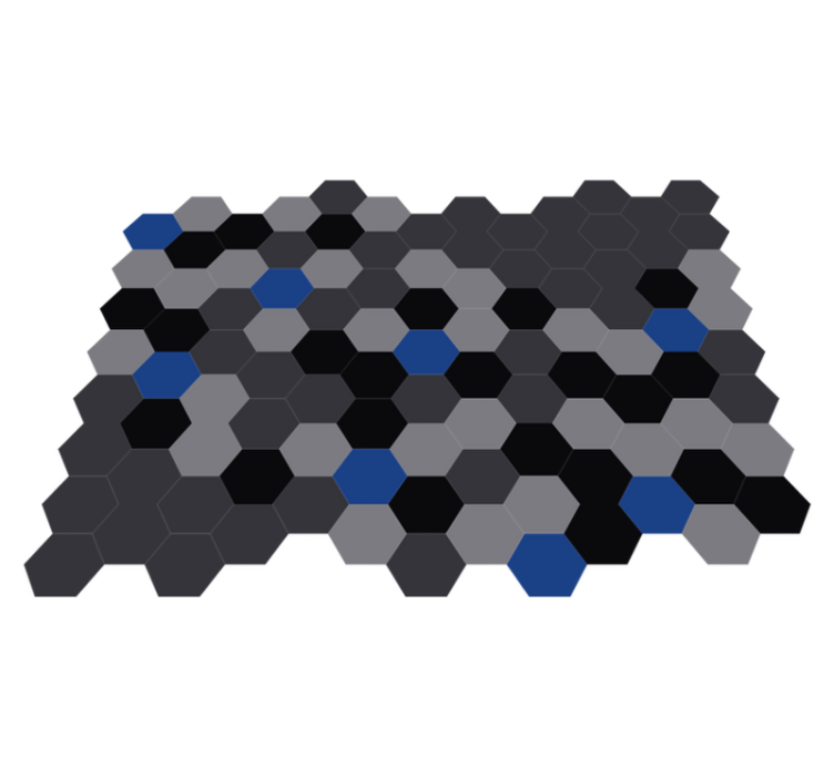 Tapis vinyle géométrique nuances hexagonales - TenStickers