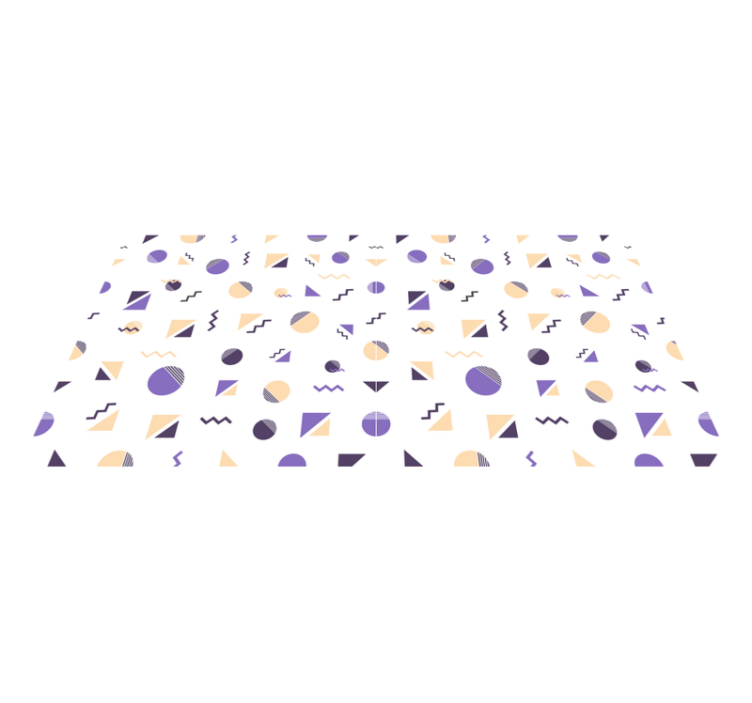 Tapis vinyle géométrique motif de formes géométriques - TenStickers