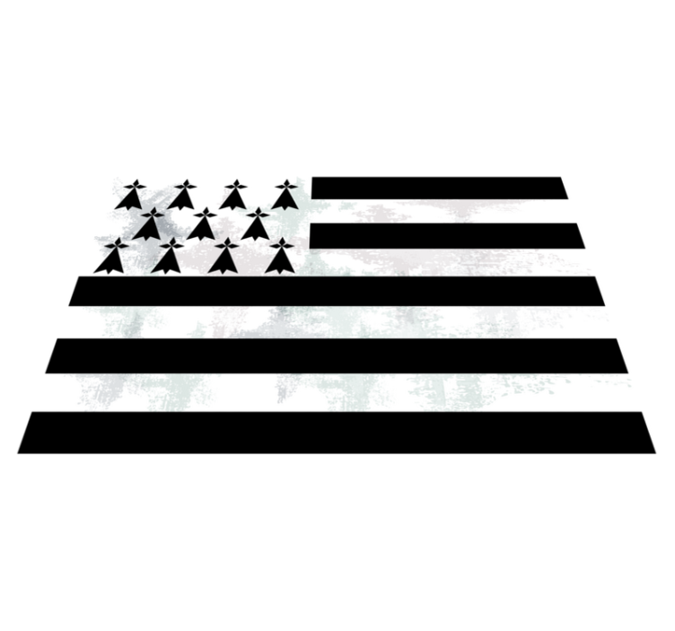 Tapis vinyle chambre drapeau breton - TenStickers