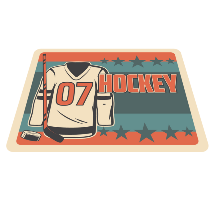 Tapis vinyle jeux sur le thème du hockey - TenStickers