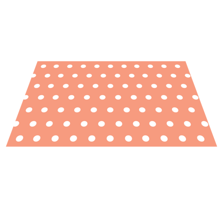 Tapis vinyle chambre pois pêche - TenStickers