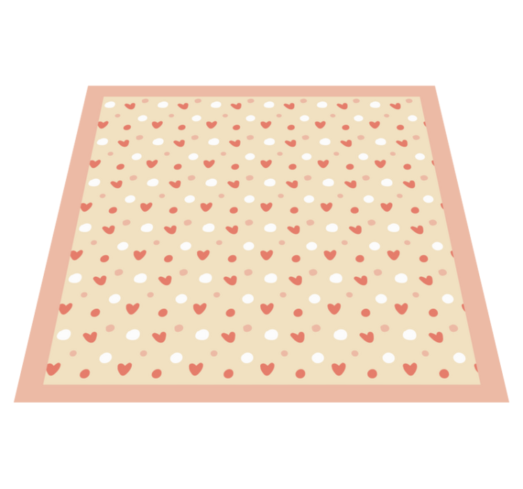 Tapis vinyle bébé décor de motif de coeur - TenStickers