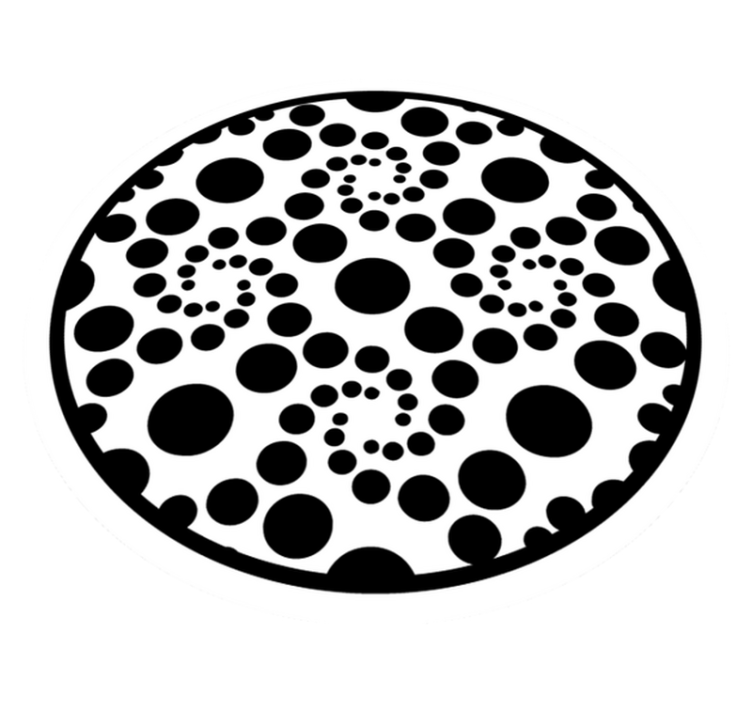 Tapis vinyle géométrique motif circulaire en pointillés - TenStickers