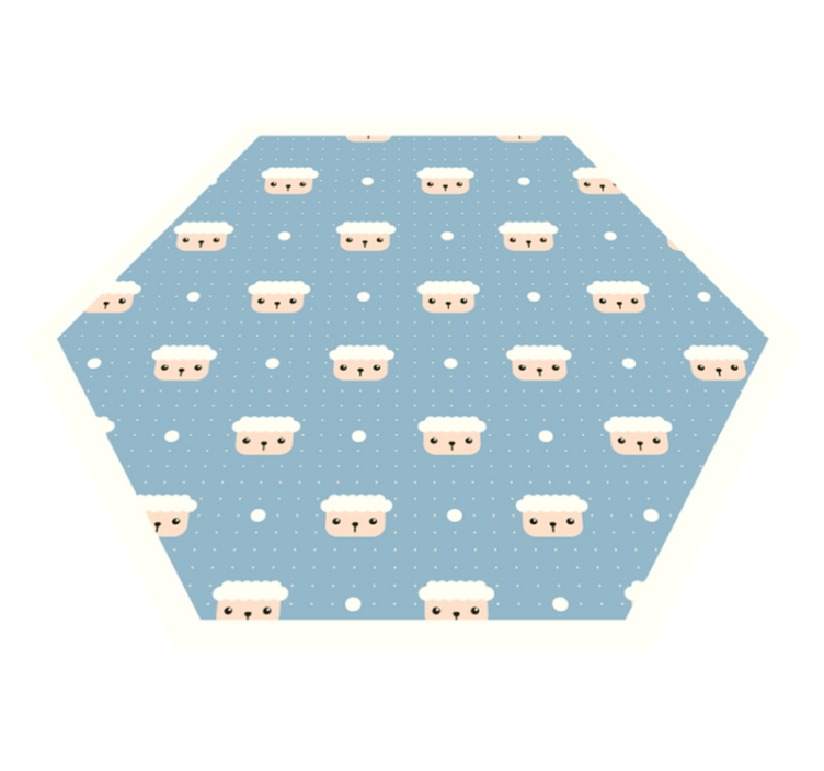 Tapis vinyle bébé modèle de mouton - TenStickers