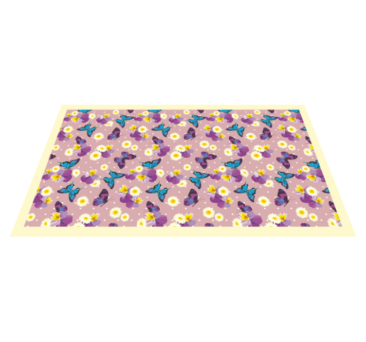 Tapis vinyle autres tapis tableau de jardin de papillons - TenStickers