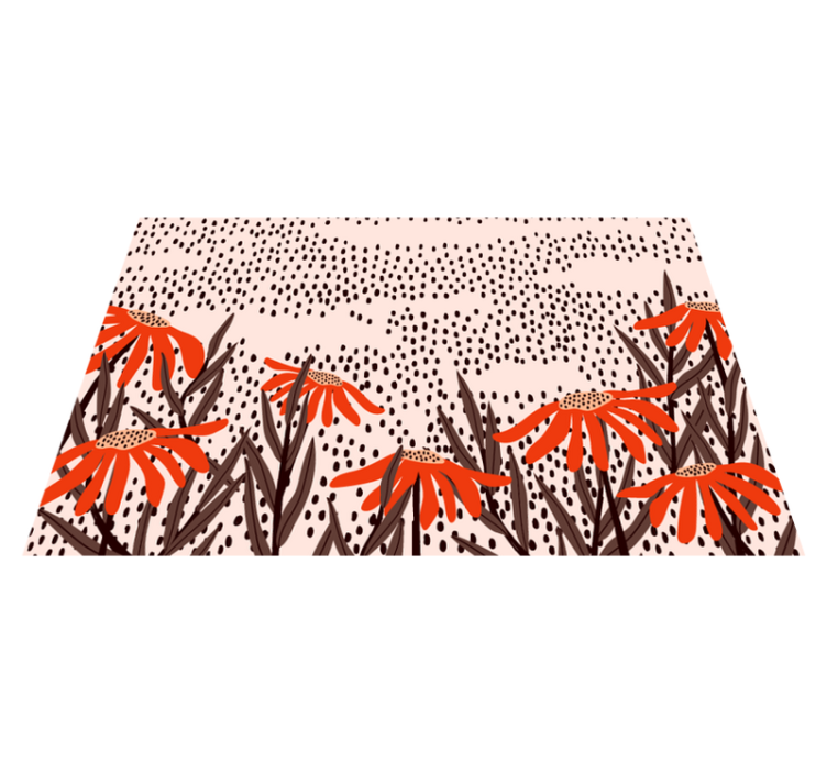 Tapis vinyle chambre taches florales sérénité - TenStickers