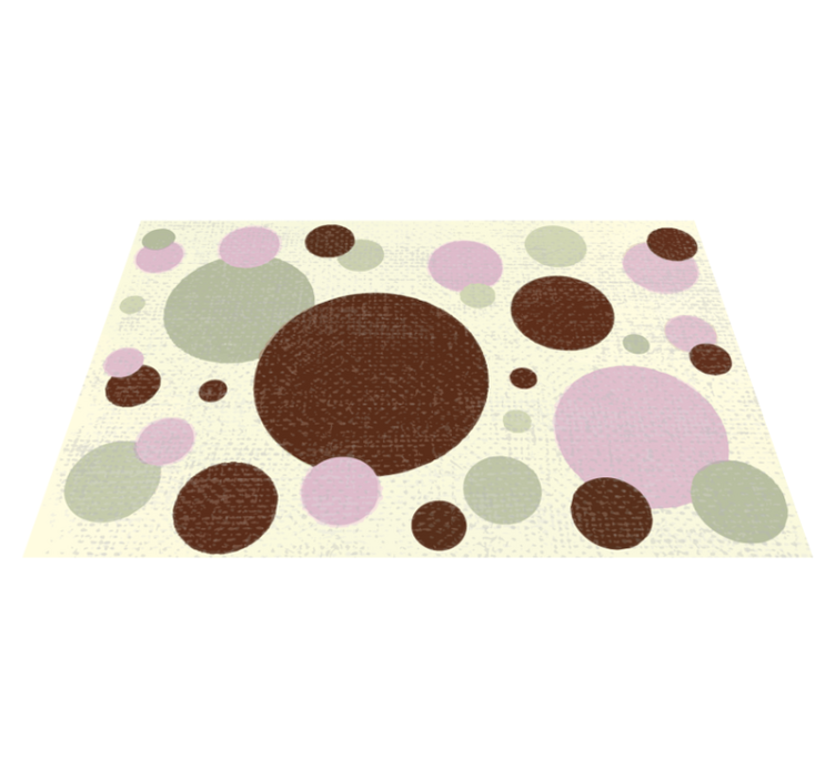 Tapis vinyle géométrique motif de points circulaires - TenStickers
