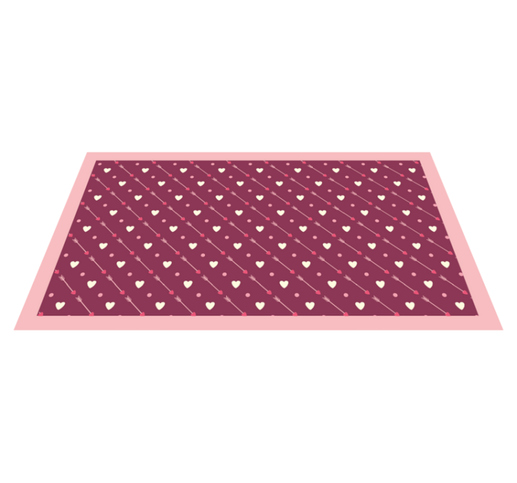 Tapis vinyle autres tapis motif coeur en diagonale - TenStickers