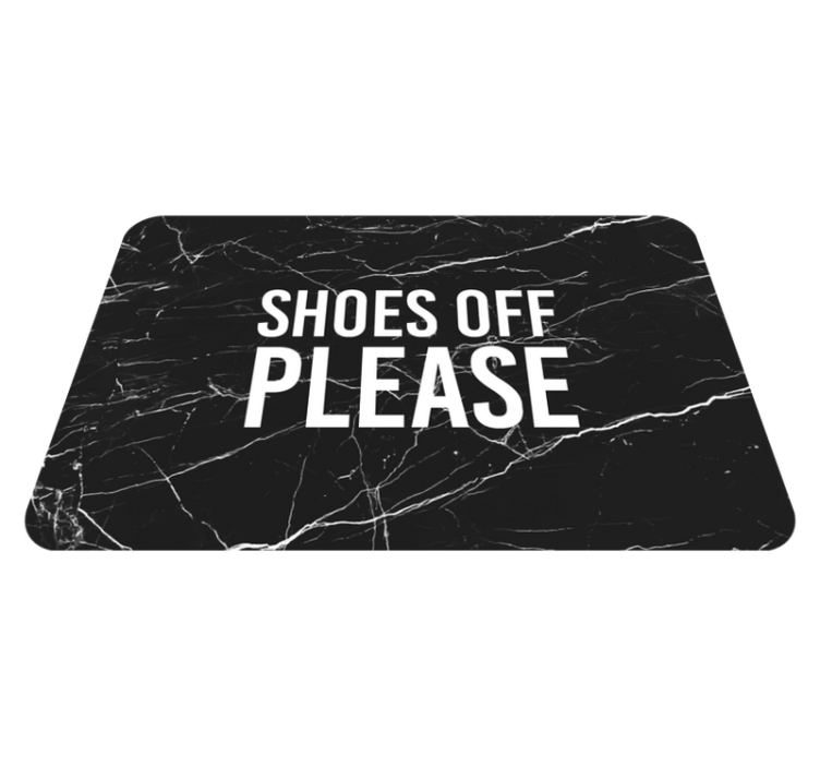 Tapis vinyle marbre retirer les chaussures - TenStickers