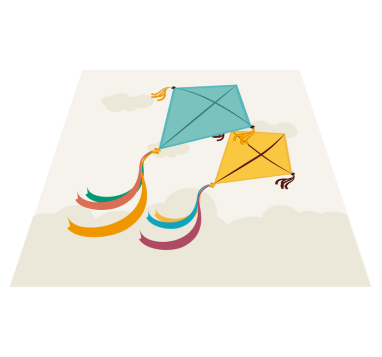 Tapis vinyle pour enfants illustration de cerfs-volants - TenStickers