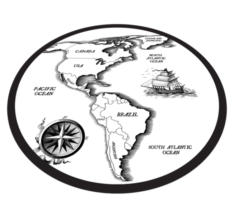 Tapis vinyle carte du monde élégance cartographique - TenStickers