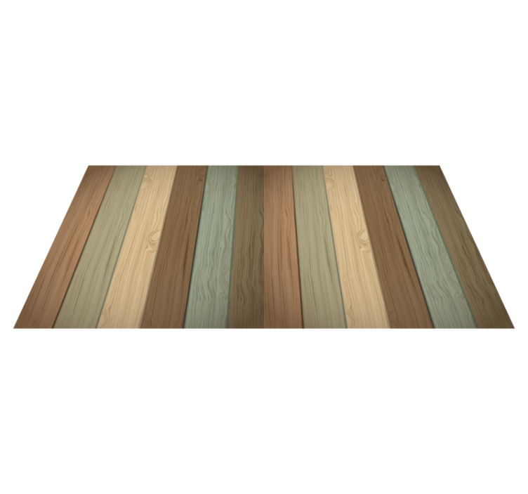 Tapis vinyle imitation parquet planches multicolores - TenStickers