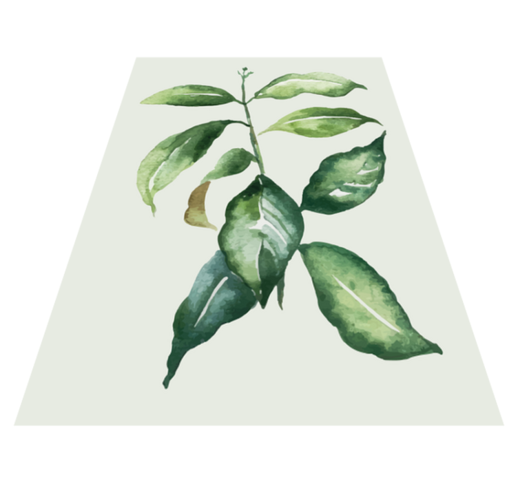 Tapis vinyle plantes illustration de feuille botanique - TenStickers